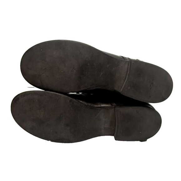 Steve Madden Troopa Combat Boots Dark Green Leather Boho Lace Up Women's 8 Zip - Picture 4 of 6